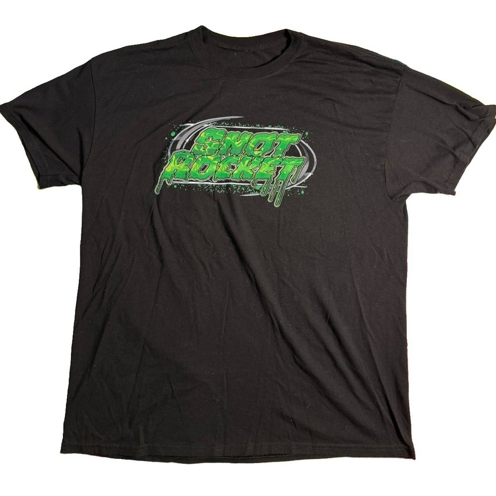 Snot Rocket Race Car Black Green Graphic T Shirt XL EUC Racing - Picture 6 of 6